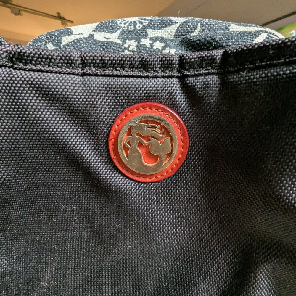 Spartina 449 Floral Black and White Tennis Backpack - Picture 6 of 7